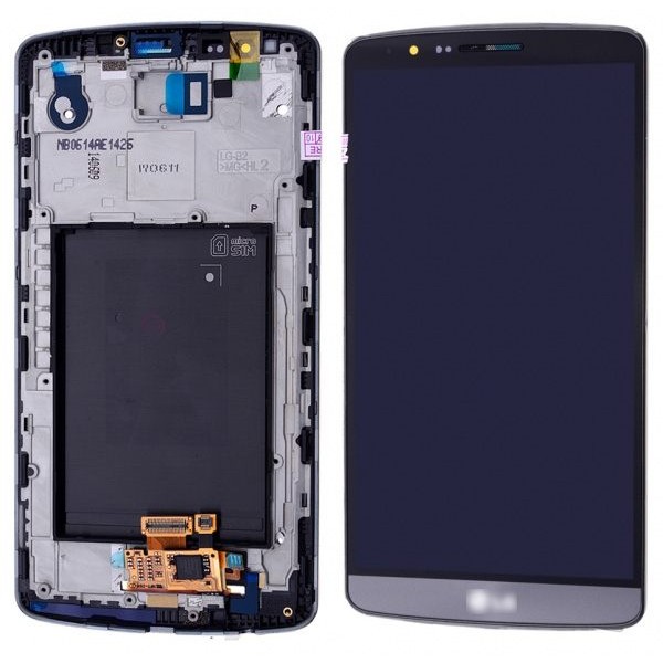 LG G3 LCD Ekran Dokunmatik Panel Çıtalı Siyah