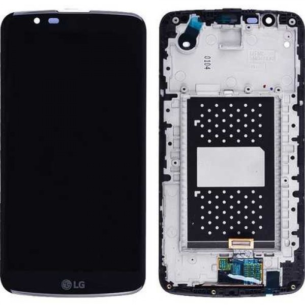 LG K10 K430 LCD Ekran Dokunmatik Panel Çıtalı Siyah