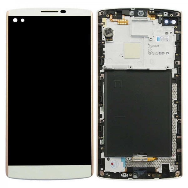 LG V10 H960TR LCD Ekran Dokunmatik Panel Çıtalı Beyaz