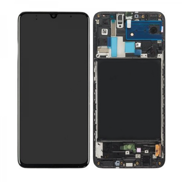 Samsung Galaxy A70 SM-A705 LCD Ekran Dokunmatik Servis Orjinali Çıtalı
