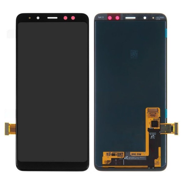 Samsung Galaxy A8 2018 SM-A530 LCD Ekran Dokunmatik Servis Orjinali Siyah