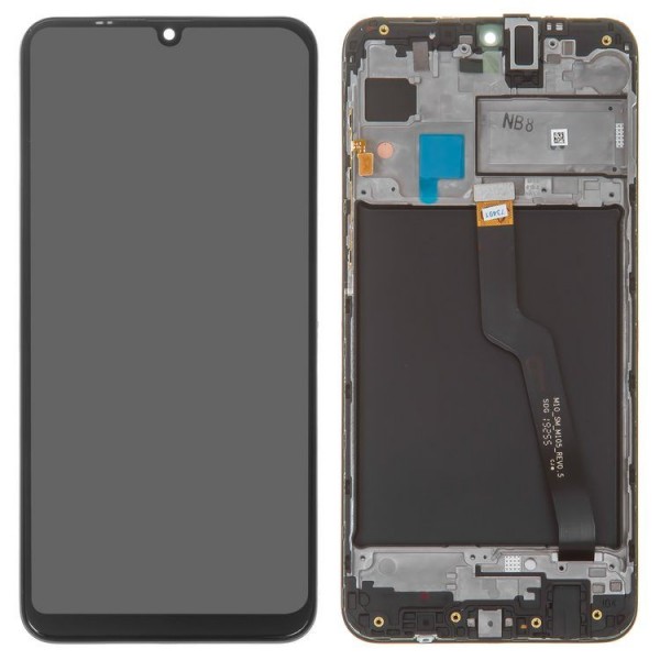 Samsung Galaxy M10 SM-M105 LCD Ekran Dokunmatik Servis Orjinali Siyah Çıtalı
