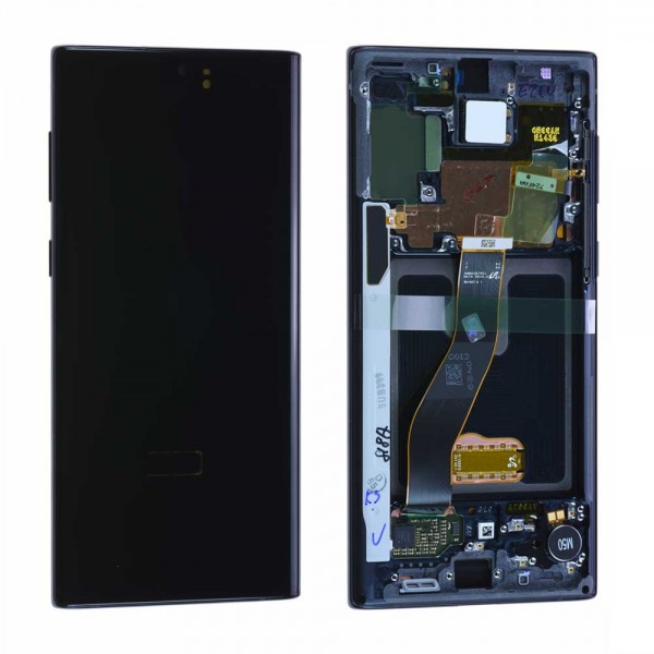 Samsung Galaxy Note 10 SM-N970 LCD Ekran Dokunmatik Servis Orjinali Siyah