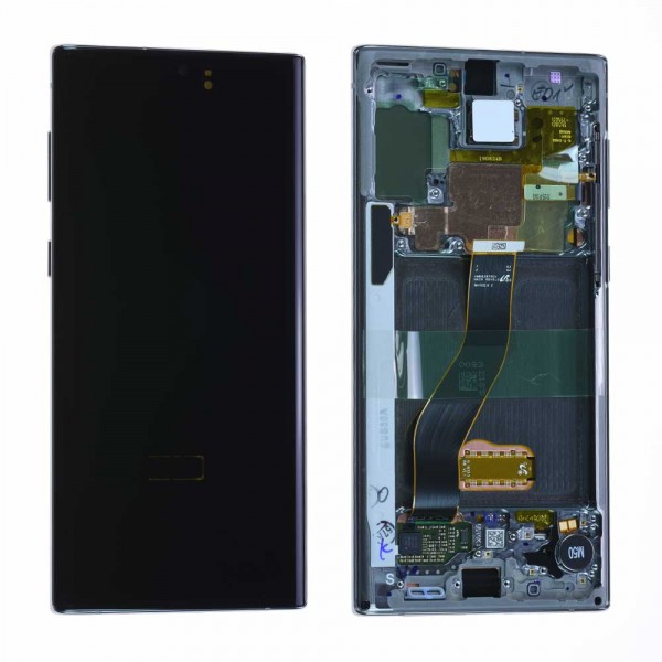 Samsung Galaxy Note 10 SM-N970 LCD Ekran Dokunmatik Servis Orjinali Silver