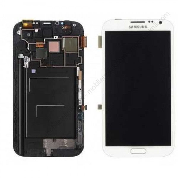 Samsung Galaxy Note 2 LCD Ekran + Dokunmatik Panel Beyaz