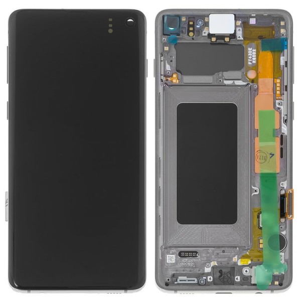 Samsung Galaxy S10 SM-G973 LCD Ekran Dokunmatik Servis Orjinali Siyah