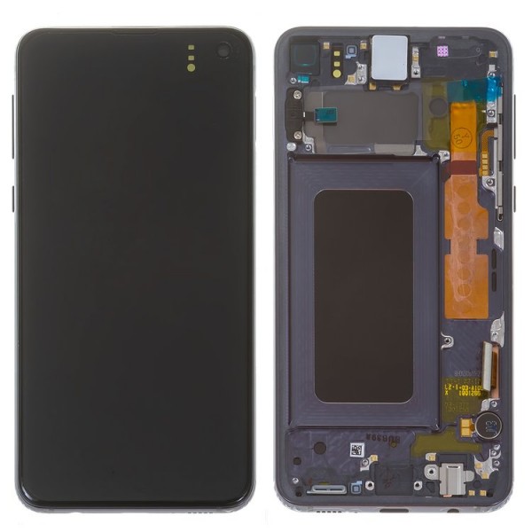 Samsung Galaxy S10e SM-G970 LCD Ekran Dokunmatik Servis Orjinali Siyah