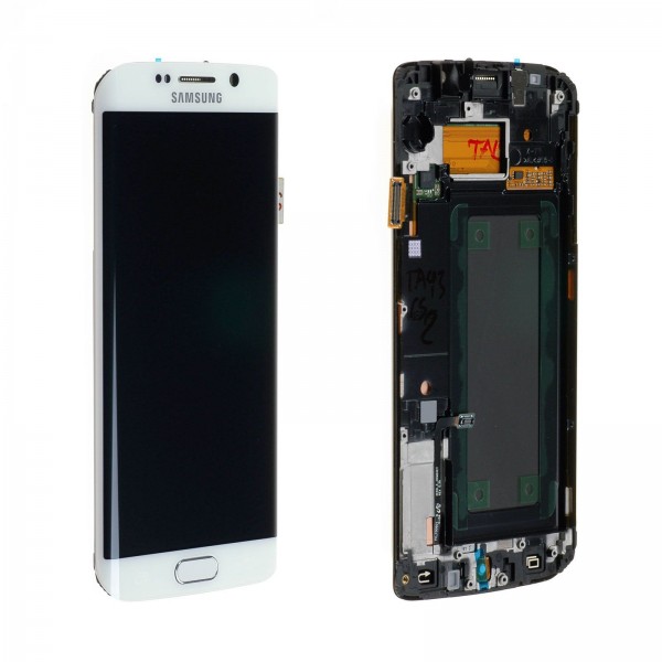 Samsung Galaxy S6 edge SM-G925 LCD Ekran Dokunmatik Servis Orjinali Beyaz