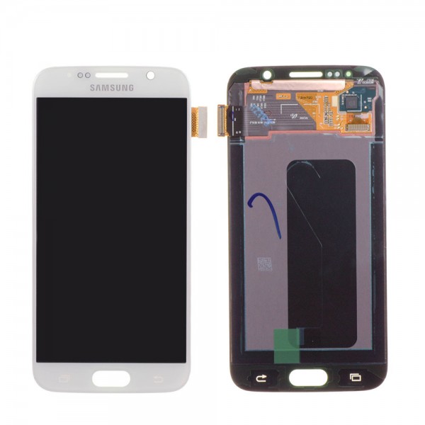 Samsung Galaxy S6 SM-G920F LCD Ekran Dokunmatik Servis Orjinali Beyaz