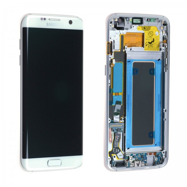 Samsung Galaxy S7 edge SM-G935 LCD Ekran Dokunmatik Servis Orjinali Beyaz
