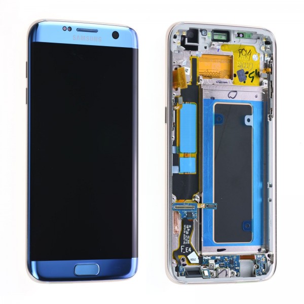 Samsung Galaxy S7 edge SM-G935 LCD Ekran Dokunmatik Servis Orjinali Mavi