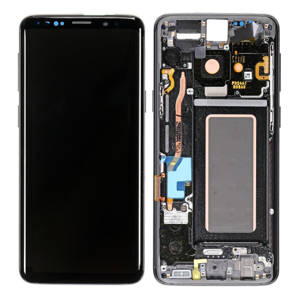Samsung Galaxy S9 SM-G960 LCD Ekran Dokunmatik Servis Orjinali Siyah