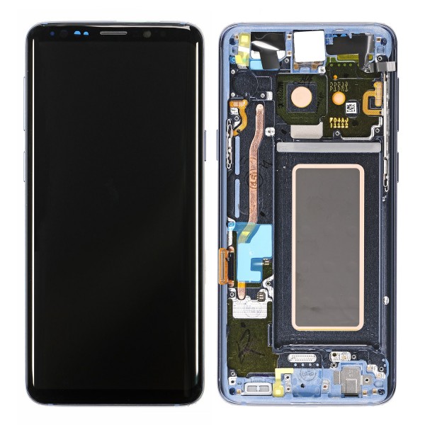 Samsung Galaxy S9 SM-G960 LCD Ekran Dokunmatik Servis Orjinali Mavi