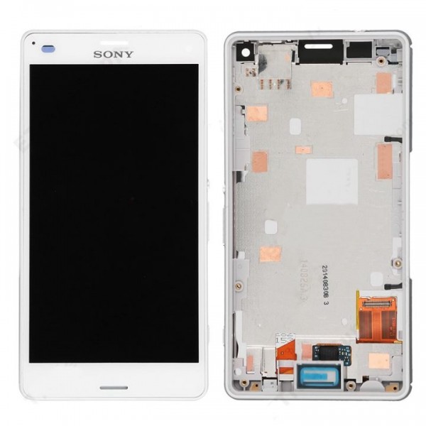 Sony Xperia Z3 Compact / Mini LCD Ekran Dokunmatk Panel Çıtalı Beyaz