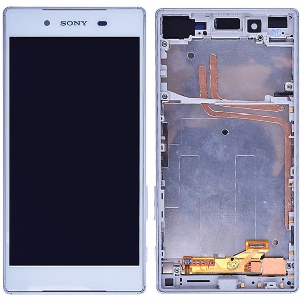 Sony Xperia Z5 Çift Hat LCD Ekran Dokunmatik Panel Çıtalı Beyaz