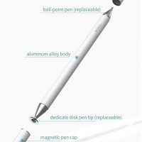 Wiwu Pencil Passive Stylus 2 in 1 Dokunmatik Çizim Kalemi